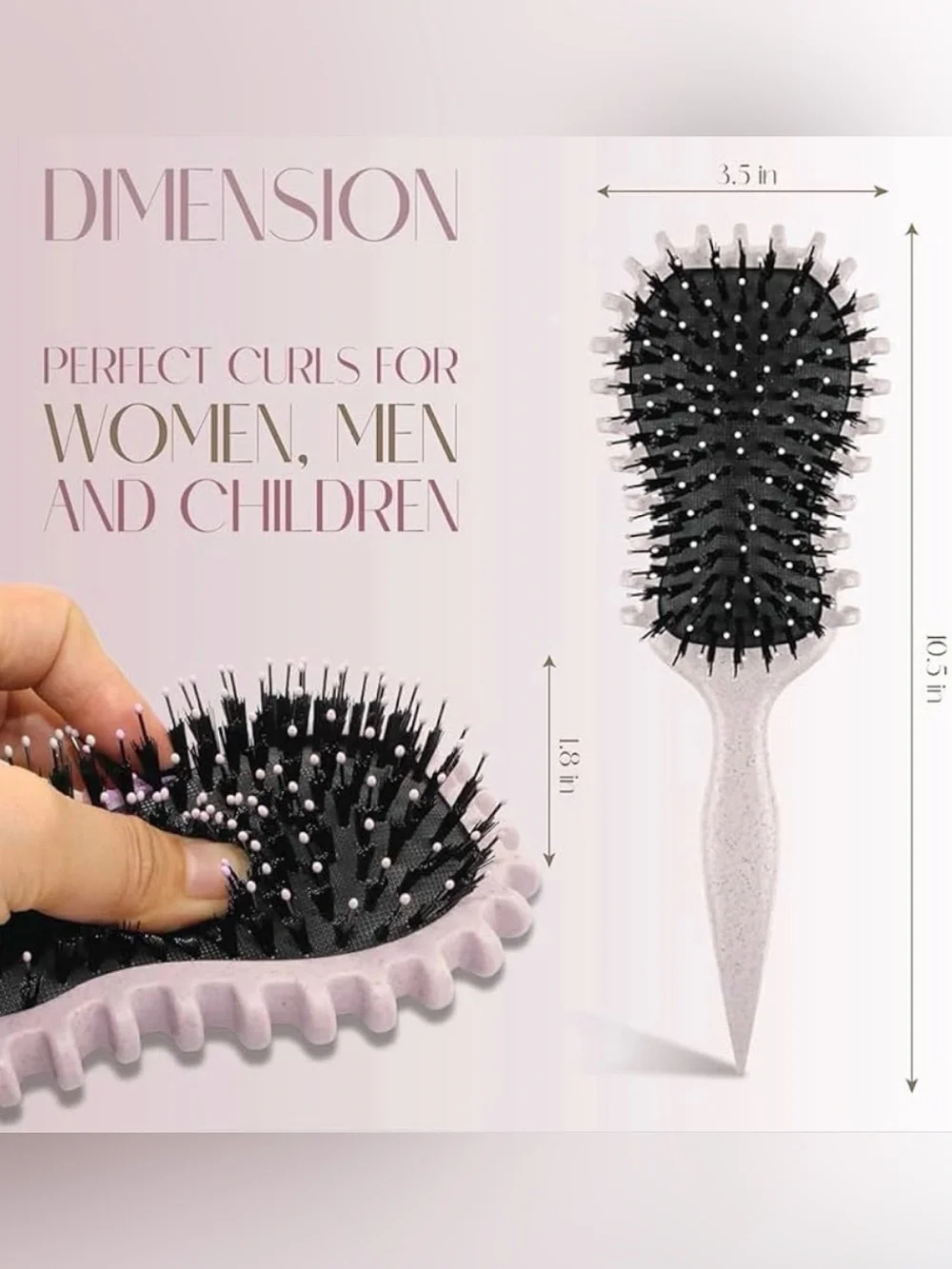 💞 New Purple Curl Defining Hair Brush for Detangling, Shaping & Definition